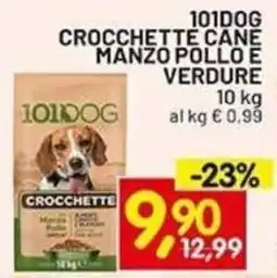 Centro Commerciale Discount Crocchette cane manzo pollo e verdure 101dog offerta