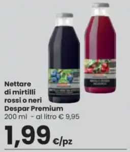 Eurospar Nettare di mirtilli rossi o neri Despar Premium offerta