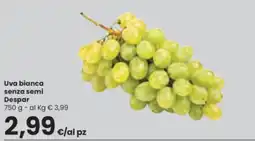 Eurospar Uva bianca senza semi Despar offerta