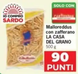 Eurospar Malloreddus con zafferano LA CASA DEL GRANO offerta