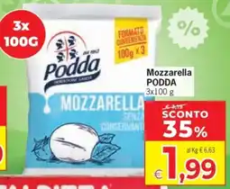 Eurospar Mozzarella Podda offerta