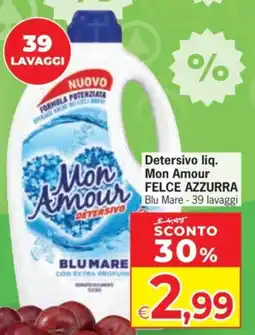 Eurospar Detersivo liquido Mon Amour Felce Azzurra offerta