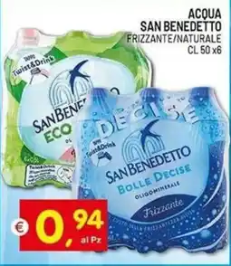 Centro Commerciale Discount Acqua San Benedetto Frizzante/Naturale offerta