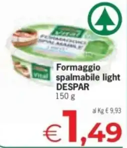 Eurospar Formaggio spalmabile light DESPAR offerta