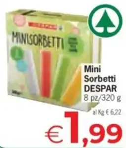 Eurospar Mini Sorbetti DESPAR offerta