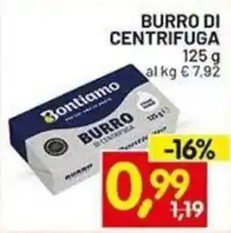 Centro Commerciale Discount Bontiamo burro di centrifuga offerta