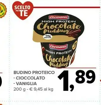 Todis Ehraman budino proteico cioccolato offerta