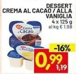 Centro Commerciale Discount Crema al cacao / alla vaniglia offerta