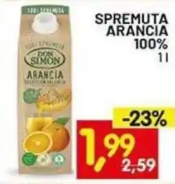 Centro Commerciale Discount Spremuta arancia 100% Don Simon offerta
