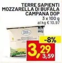 Centro Commerciale Discount Terre Sapienti Mozzarella di Bufala Campana DOP offerta