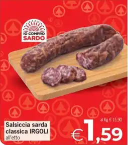 Eurospar Salsiccia sarda classica IRGOLI offerta