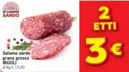 Eurospar Salame sardo grana grossa Irgoli offerta