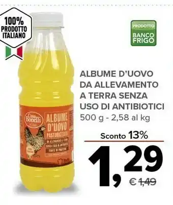 Todis Albume d'uova da allevamento a terra senza uso di antibiotici offerta