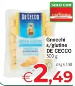 Eurospar Gnocchi s/glutine DE CECCO offerta