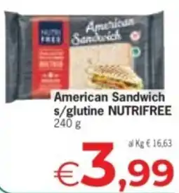 Eurospar American Sandwich s/glutine NUTRIFREE offerta