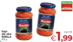 Eurospar Sugo alle olive Barilla offerta