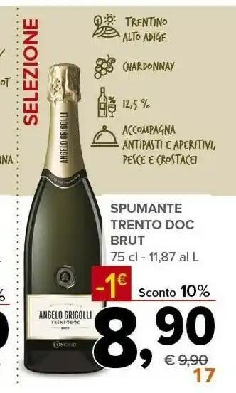 Todis Angelo grigolli spumante trento doc brut offerta