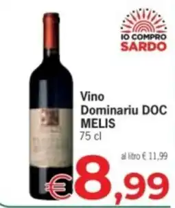 Eurospar Vino Dominariu DOC Melis offerta