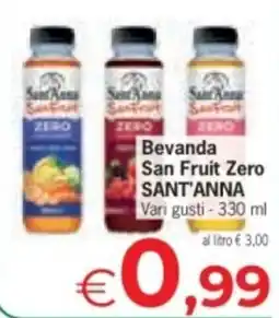Eurospar Bevanda San Fruit Zero SANT'ANNA offerta