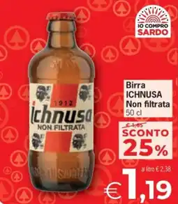 Eurospar Birra Ichnusa Non filtrata offerta