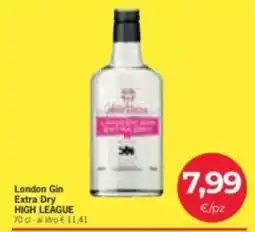 Eurospar London Gin Extra Dry High League offerta