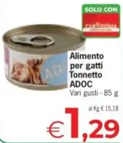 Eurospar Alimento per gatti Tonnetto ADOC offerta