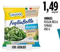 Carico Cash & Carry Orogel foglia bella spinaci offerta