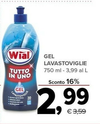 Todis Wial gel lavastoviglie offerta