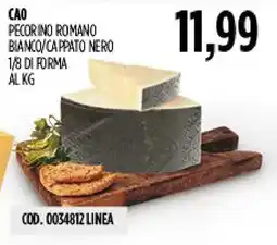 Carico Cash & Carry Pecorino Romano Bianco/Cappato Nero offerta