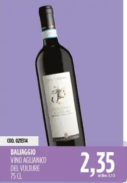 Carico Cash & Carry Baliaggio Vino Aglianico del Vulture offerta