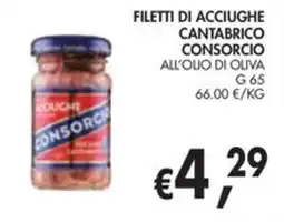 èccoMI Filetti di acciughe cantabrico consorcio all'olio di oliva offerta