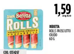 Carico Cash & Carry Beretta rolls prosciutto crudo offerta