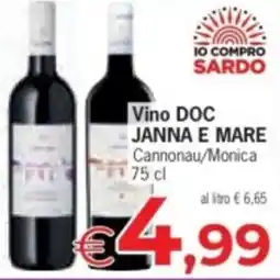 Eurospar Vino DOC Janna e Mare offerta