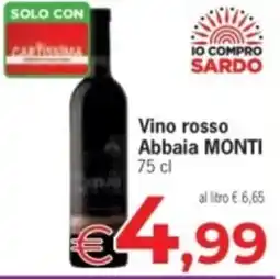 Eurospar Vino rosso Abbaia Monti offerta