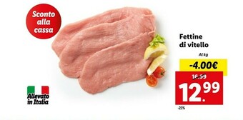 Lidl Fettine di vitello offerta