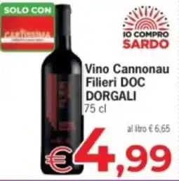 Eurospar Vino Cannonau Filieri DOC Dorgali offerta