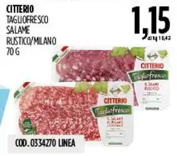 Carico Cash & Carry Citterio taglio fresco salame rusticò/milano offerta