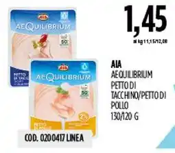 Carico Cash & Carry AIA AEQUILIBRIUM PETTO DI TACCHINO/PETTO DI POLLO offerta