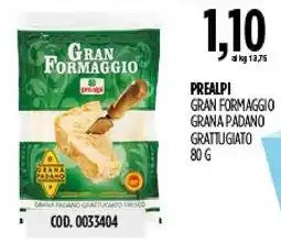 Carico Cash & Carry Prealpi Gran Formaggio Grana Padano Grattugiato offerta
