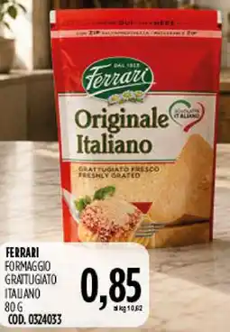Carico Cash & Carry Ferrari formaggio grattugiato italiano offerta