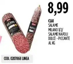 Carico Cash & Carry Clai salame milano napoli offerta