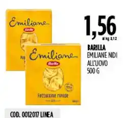 Carico Cash & Carry Barilla Emiliane nidi all'uovo offerta
