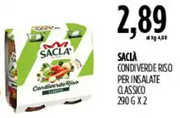 Carico Cash & Carry Saclà condì verde e riso classico offerta
