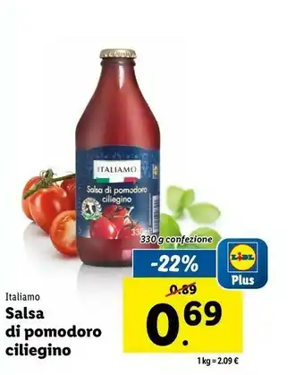 Lidl Salsa di pomodoro ciliegino 330 g(ml) offerta