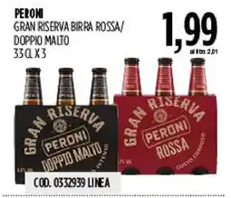 Carico Cash & Carry Peroni Gran Riserva Birra Rossa Doppio Malto offerta