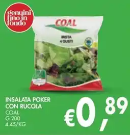 èccoMI Insalata poker con rucola Coal offerta