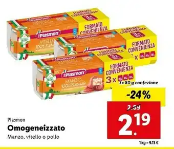 Lidl Omogeneizzato manzo offerta