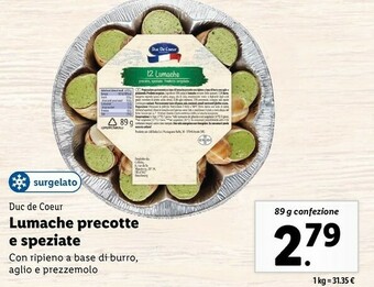 Lidl Lumache precotte e speziate offerta