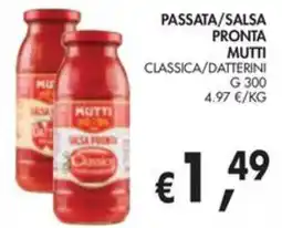 èccoMI Passata salsa pronta Mutti classica/datterini offerta