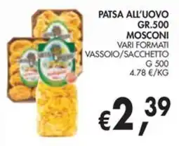 èccoMI Patsa all'uovo Mosconi offerta